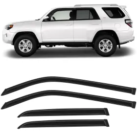 Fl1091098916770211t Flatroad Sun/rain Guard Outside Mount Tape-on Window Visor For 10-20 Toyota 4runner Sport