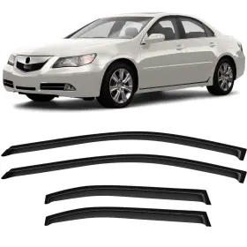 Fl1159711010353411t Flatroad Sun/rain Guard Outside Mount Tape-on Window Visors For 04-08 Acura Tsx Sedan