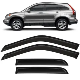 Fl1159731216661411t Flatroad Sun/rain Guard Outside Mount Tape-on Window Visors For 1997-2001 Honda Cr-v