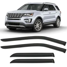 Fl1159812616767411t Flatroad Sun/rain Guard Outside Mount Tape-on Window Visors For 11-19 Ford Explorer