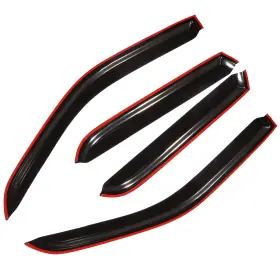 Fl1160094310354711t Flatroad Sun Rain Guard Slim Style Lmount Tape-on Window Visors For 02-06 Honda Cr-v Crv