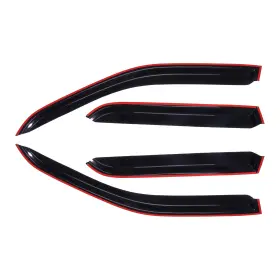 Fl951222510354711t Flatroad Sun Rain Guard Slim Style Lmount Tape-on Window Visors For 02-06 Honda Cr-v Crv