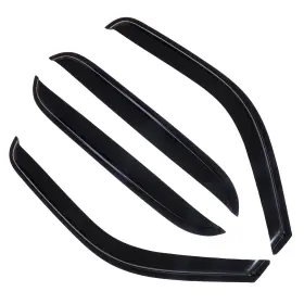 Fl963281610310011t Flatroad Sun/rain Guard Outside Tape-on Window Visors For 00-07 Silverado/sierra Crew Cab