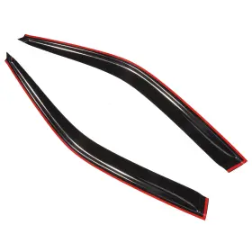 Fl963344610355311t Flatroad Rain Guard Outside Mount Tape-on Slim Style Window Visors For 96-00 Civic Coupe