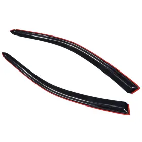 Fl963344810355011t Flatroad Sun/rain Guard Outside Mount Tape-on Window Visors For 01-05 Honda Civic Coupe