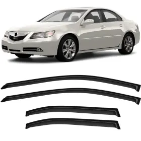 Fl963345410353411t Flatroad Sun/rain Guard Outside Mount Tape-on Window Visors For 04-08 Acura Tsx Sedan