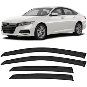 Fl984838116769811t Flatroad Sun/rain Guard Outside Mount Tape-on Window Visors For 16-19 Honda Civic Sedan