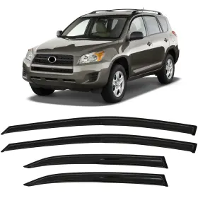 Fl984838316769911t Flatroad Sun/rain Guard Outside Mount Tape-on Window Visors For 18-20 Toyota Camry Sedan