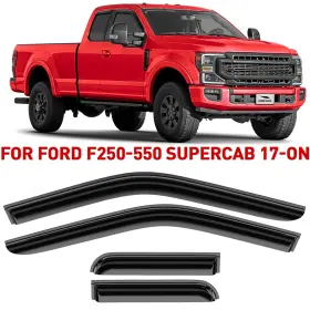 100813 Ford Rain Guards Vent Visors Shade For 2017-2025 F-250 To F-550 Supercab