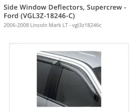 4l32-18246-ca Ford Oem F-150 Mark Lt Side Window Deflectors Supercrew - F150 Crew Cab