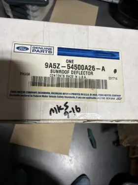 9a5j-54001a74-aa Ford Oem 9a5z-54500a26-a Moonroof Wind Deflector Lincoln Mks 2009-2016 Nos