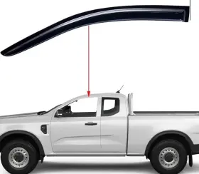 Ag0748 Ford Window Deflectors Rain Guards For 2023 Ranger Supercrew Front Pair Only