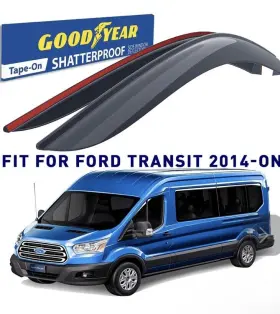 Gy003242lp Ford Side Window Deflectors Rain Guards For 2014-2024 Transit Shatterproof