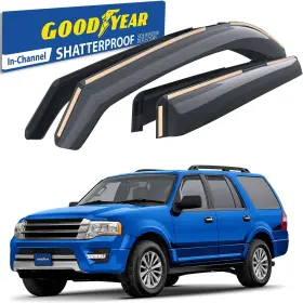 Gy008160 Ford Sun Rain Visors Wind Guards For 2007-2017 Expedition Shatterproof