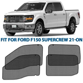 Ms0253 Ford Car Shades For Side Windows Sunshade Protector 21-26 F150 Supercrew