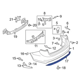 Ae8z17808a Ford Oe For Fiesta 2011-2013 Rear Stone Deflector