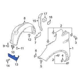 Gj5z16b074a Ford Oe For Escape 2017-2019 Front Right Stone Deflector