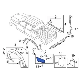 Hl3z99292a22aa Ford Oe For F-150 2017-2020 Rear Right Stone Deflector
