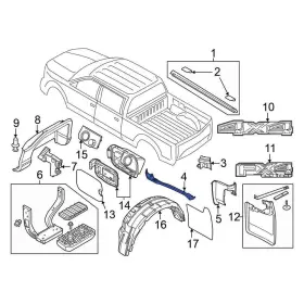 Pc3z28292a22aa Ford Oe For F-350 Super Duty 23-24 Rear Right Stone Deflector