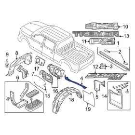 Pc3z28292a23aa Ford Oe For F-250 Super Duty 23-24 Rear Left Stone Deflector