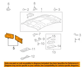 7a1z-7804105-aa Ford Oem Lincoln 07-10 Mkx Roof-sunvisor Sun Visor Left 7a1z7804105aa
