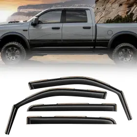 Jii0036-1 Formipow Window Rain Guards For 2019-2024 Dodge Ram 2500/3500 Crew Cab Weather Protec