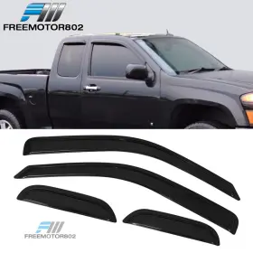 Fz-wd-cvcld04ec Free-motor802 Fit 04-12 Chevy Colorado Gmc Canyon Extended Cab Window Visor Rain Sun Guard 4pc