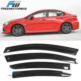 Fz-wd-si15 Free-motor802 Fit 12-16 Subaru Impreza And 15-21 Wrx Sti Slim 4pc Window Visor Rain Sun Guard
