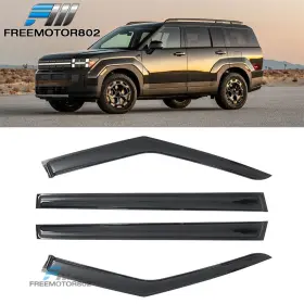 Fz-wd-hysan24 Freemotor802 Fits 24-26 Hyundai Santa Fe Tape-on Window Visors Vent Rain Guards Deflectors