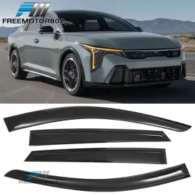 Fz-wd-kk4425 Freemotor802 Fits 25-26 Kia K4 Tape-on Smoke Side Window Visors Vent Rain Guards Deflectors