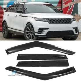 Fz-wd-lrrrvel21 Freemotor802 Fits 18-25 Land Rover Range Velar Tape-on Window Visors Vent Rain Guards