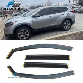 Fz-wdic2-hcrv17-pc Freemotor802 Fits 17-22 Honda Cr-v In-channel Window Visors Injection Pc Rain Wind Shade 4pcs