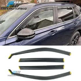 Fz-wdic2-hcrv23-pc Freemotor802 Fits 23-25 Honda Cr-v In-channel Window Visors Injection Pc Rain Wind Shade 4pcs