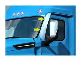 17620 Freightliner 2018 Cascadia Window Visor Air/water Deflector Ss Pair Set