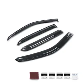 Alo520444 G-plus Fit For 2009-2018 Ram 1500 Crew Cab Window Visors Deflectors Sun Rain Guards