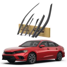 Gearmeister 4475608 Rain Guards For Honda Civic Sedan 2022 2023 2024 Tape-on Durable Window Viso
