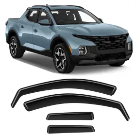 9812623-n Gearmeister Rain Guards Compatible 2022-2024 Hyundai Santa Cruz In Channel 4pcs Black 2023