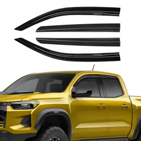 Gearmeister 9994117-n Rain Guards Fit For 2023-2025 Chevy Colorado/gmc Canyon Tape-on Black