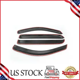 Wd-ff15004scc Geartronics 94443 For 2004-08 Ford F150 Supercrew Cab Window Visor Rain Guard Wind Black