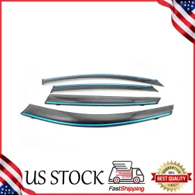 Gearzaar 842961152264 For 2018-2022 10th Gen Honda Accord Clip-on Chrome Trim Window Visor Deflector