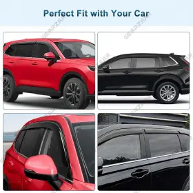 9703231 Gearzaar For Honda Cr-v Crv 2023-2025 Black Window Visors Vent Shade Sun Rain Guards 6pcs 9703231 Gearzaar For Honda Cr-v Crv 2023-2025 Black Window Visors Vent Shade Sun Rain Guards 6pcs