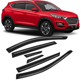 9993562 Gearzaar 6pcs Set Window Visor Vent Rain Guards Deflector For Hyundai Tucson 2022-2025 9993562 Gearzaar 6pcs Set Window Visor Vent Rain Guards Deflector For Hyundai Tucson 2022-2025
