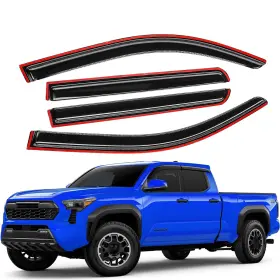9993565 Gearzaar Window Visors For 2024-2026 Toyota Tacoma Double Cab Side Sun Rain Deflectors