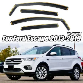 Hy010892 Gearzaar In-channel For Ford Escape 2013-2019 Rain Guards Vent Deflectors Window Visors