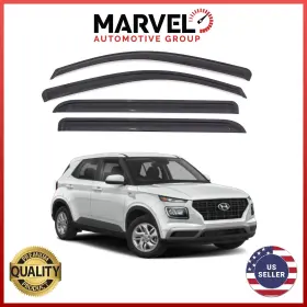 Mvven19 Gearzaar Out-channel Window Vent Visor Rain Guards Deflectors For Hyundai Venue 2020-2024 Mvven19 Gearzaar Out-channel Window Vent Visor Rain Guards Deflectors For Hyundai Venue 2020-2024
