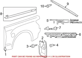 756310c070-bb Genuine Toyota Oem Right Stone Deflector 756310c070 For