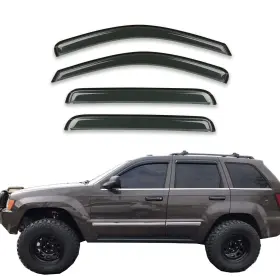 Wv243xs Gldifa Smoke Sun/rain Guard Window Visors Compatible With 2005-2010 Jeep Grand Chero
