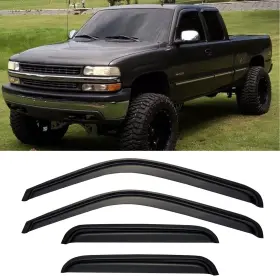 Globitex 842961134338 For 99-06 Chevy Silverado And Gmc Sierra 1500 Extended Cab Rain Guard Window Visor