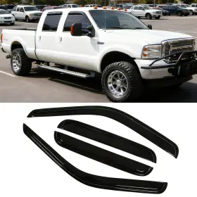Globitex 842961138626 For Ford F250 F350 F450 F550 99-16 Super Duty Crew Cab Acrylic Window Visors