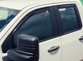 19419219 Gm New Oe Side Window Air Deflectors 4pc Silverado Sierra Hd Crew 20-25